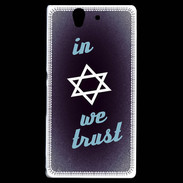 Coque Sony Xperia Z In Judaïsme We trust Bleu ZG 
