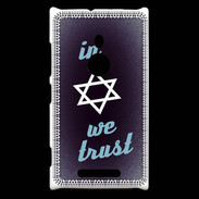 Coque Nokia Lumia 925 In Judaïsme We trust Bleu ZG 