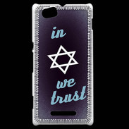 Coque Sony Xperia M In Judaïsme We trust Bleu ZG 