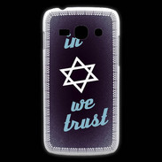 Coque Samsung Galaxy Ace3 In Judaïsme We trust Bleu ZG 
