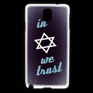 Coque Samsung Galaxy Note 3 In Judaïsme We trust Bleu ZG 