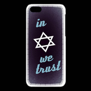 Coque iPhone 5C In Judaïsme We trust Bleu ZG 