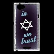 Coque Sony Xperia L In Judaïsme We trust Bleu ZG 