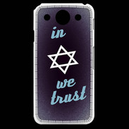 Coque LG G Pro In Judaïsme We trust Bleu ZG 