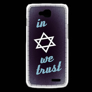 Coque LG L90 In Judaïsme We trust Bleu ZG 