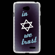 Coque LG L70 In Judaïsme We trust Bleu ZG 