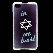 Coque Blackberry Z30 In Judaïsme We trust Bleu ZG 