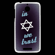 Coque HTC Desire 510 In Judaïsme We trust Bleu ZG 