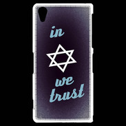 Coque Sony Xperia Z2 In Judaïsme We trust Bleu ZG 