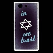 Coque Sony Xperia Z3 Compact In Judaïsme We trust Bleu ZG 