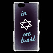 Coque Sony Xperia Z1 Compact In Judaïsme We trust Bleu ZG 