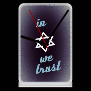 Pendule de bureau In Judaïsme We trust Bleu ZG 