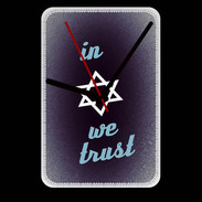 Grande pendule murale In Judaïsme We trust Bleu ZG 