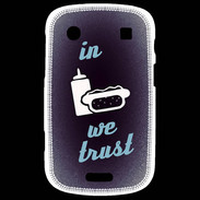 Coque Blackberry Bold 9900 In Junk We trust Bleu ZG
