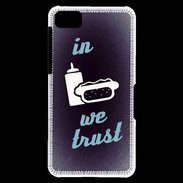 Coque Blackberry Z10 In Junk We trust Bleu ZG