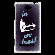 Coque HTC Windows Phone 8S In Junk We trust Bleu ZG