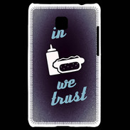 Coque LG Optimus L3 II In Junk We trust Bleu ZG