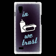 Coque LG Optimus L9 In Junk We trust Bleu ZG