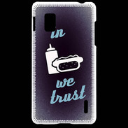 Coque LG Optimus G In Junk We trust Bleu ZG