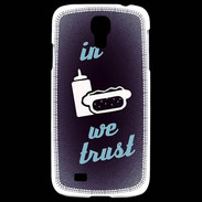 Coque Samsung Galaxy S4 In Junk We trust Bleu ZG