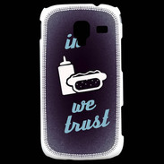 Coque Samsung Galaxy Ace 2 In Junk We trust Bleu ZG