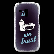 Coque Samsung Galaxy S3 Mini In Junk We trust Bleu ZG