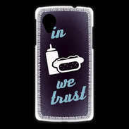 Coque LG Nexus 5 In Junk We trust Bleu ZG