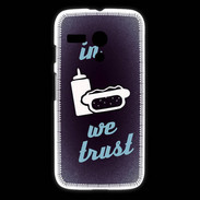 Coque Motorola G In Junk We trust Bleu ZG