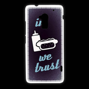 Coque HTC One Max In Junk We trust Bleu ZG
