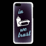 Coque iPhone 5C In Junk We trust Bleu ZG