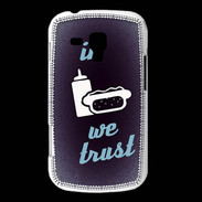 Coque Samsung Galaxy Trend In Junk We trust Bleu ZG