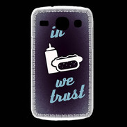 Coque Samsung Galaxy Core In Junk We trust Bleu ZG