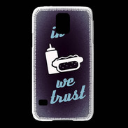 Coque Samsung Galaxy S5 In Junk We trust Bleu ZG