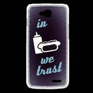 Coque LG L90 In Junk We trust Bleu ZG