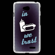 Coque LG L70 In Junk We trust Bleu ZG