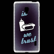 Coque LG F6 In Junk We trust Bleu ZG