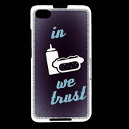 Coque Blackberry Z30 In Junk We trust Bleu ZG