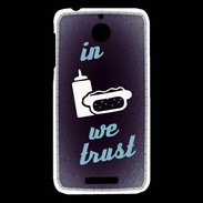 Coque HTC Desire 510 In Junk We trust Bleu ZG
