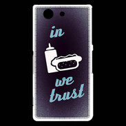 Coque Sony Xperia Z3 Compact In Junk We trust Bleu ZG
