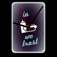 Grande pendule murale In Junk We trust Bleu ZG