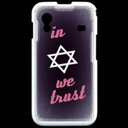 Coque Samsung ACE S5830 In Judaïsme We trust Rouge ZG 