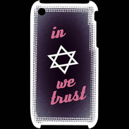 Coque iPhone 3G / 3GS In Judaïsme We trust Rouge ZG 