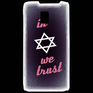 Coque LG P990 In Judaïsme We trust Rouge ZG 