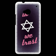Coque HTC One In Judaïsme We trust Rouge ZG 