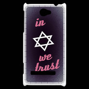 Coque HTC Windows Phone 8S In Judaïsme We trust Rouge ZG 