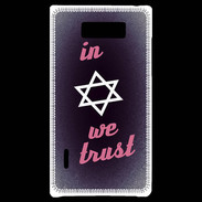 Coque LG Optimus L7 In Judaïsme We trust Rouge ZG 