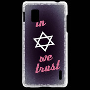 Coque LG Optimus G In Judaïsme We trust Rouge ZG 