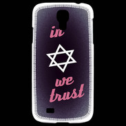 Coque Samsung Galaxy S4 In Judaïsme We trust Rouge ZG 