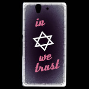 Coque Sony Xperia Z In Judaïsme We trust Rouge ZG 
