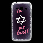 Coque Samsung Galaxy Ace3 In Judaïsme We trust Rouge ZG 